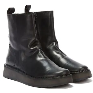 Fly London Reno Rug Bottes Noires Pour Femmes - 37
