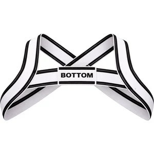 Harnais élastique Bottom Noir-Blanc blanc M pas cher