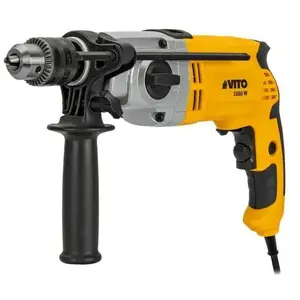 Perceuse à percussion - VITO - 1050W - Mandrin 13mm - Corps acier - Mallette pas cher