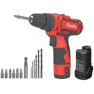 VITO Perceuse Visseuse - ITOOLS - 12V - Batterie Lithium 1.5Ah - LED -... pas cher
