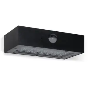 ASLO Applique murale LED Solaire 3W Noire Eclairage led d'extérieur Détecte... pas cher