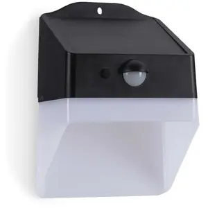 ASLO Applique murale Led d'extérieur solaire Noire 2WDétecteur de mouvement... pas cher