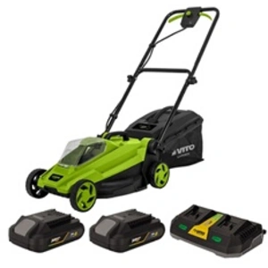 VITO Tondeuse à gazon sans fil 20V 2 Batteries 2.0Ah Chargeur double L... pas cher