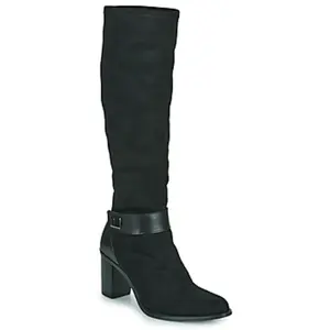 Bottes à talon Otess / Zoï 12520-LICRA-ANIL-NOIR femme pas cher
