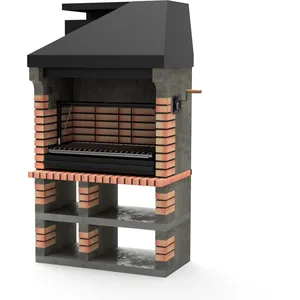 Tuozi - movelar - Barbecue préfabriqué à bois et charbon de bois Modèl... pas cher