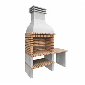 Barbecue préfabriqué à bois et charbon de bois Modèle Paellero Ondara ...