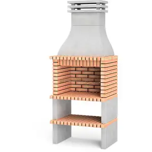 Movelar - Barbecue préfabriqué à bois et charbon de bois Modèle Albufe...