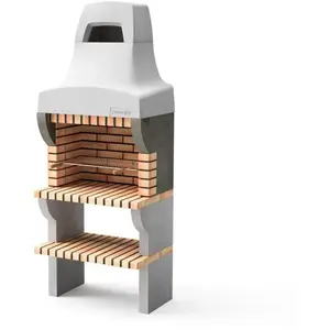 MAESTRO FERRETERO Barbecue préfabriqué à bois et charbon de bois Modèle Bailen Plus (Gris, Orange - 504 x 86,5 x 58 cm) ref : M00519 - Movelar