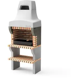 MAESTRO FERRETERO Barbecue préfabriqué à bois et charbon de bois Modèle Bailen Plus (Gris, Orange - 510 x 86,5 x 58 cm) ref : M00354 - Movelar