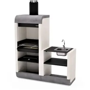Tuozi - Barbecue de Construction à Bois et Charbon Modèle sud plus Mod... pas cher