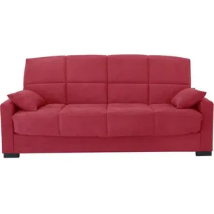 Clic clac 3 places MEGAN 14 - Tissu Soro rouge - Avec accoudoirs - Cou...