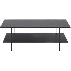 Angus Table basse avec 1 espace de rangement noir. pas cher