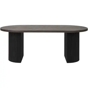EBUY24 Table basse 60x120x45 cm effet bois marron foncé - KLEZY pas cher