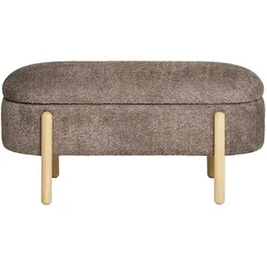 House Nordic Opbergbank Branca - Taupe - Stof - 98x41x48cm pas cher