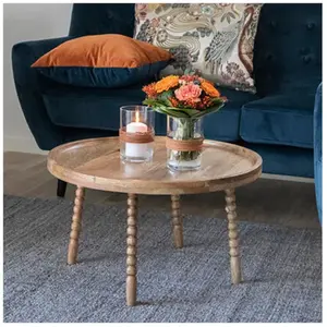 HOUSE NORDIC Table basse - Jammu - Bois de manguier - Ø 60 cm - Marron - Contemporain pas cher