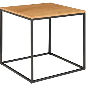 House Nordic Table latérale Avery Chêne et noir pas cher