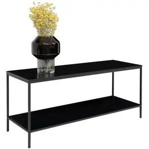 Drawer EBUY24 House Nordic Meuble TV avec 2 étagères Avery Noir 442759 pas cher