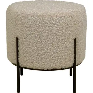 Alford pouf imitation peau de mouton grismarron. pas cher