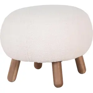 Comparateur de prix : EBUY24 Pouf - Savona - Imitation peau de mouton - Blanc - 1 place - Intérieur