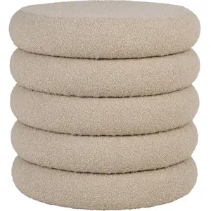 Pouf de rangement House Nordic Brooklyn en polyester grisVendu pargalaxus
