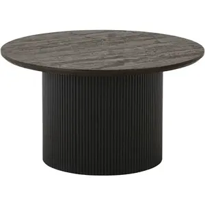 HOUSE NORDIC Table basse marron foncé Ø 80 x 45 cm pas cher