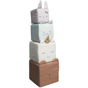 Cubes d'activité en tissus doux Animaux Fabelab® Coton Bio GOTS - J FB... pas cher