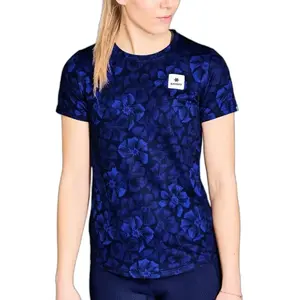 T-shirt femme Saysky Flower Combat Bleu M pas cher