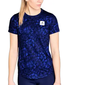 T-shirt femme Saysky Flower Combat Bleu SVendu parendurance-store