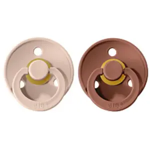 BiBS - Colour Pacifier - Stage 2 Fopspeen - 6+ maanden - 2 stuks - Woodchuck / Blush pas cher