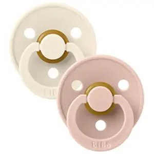 BiBS - Colour Pacifier - Stage 2 Fopspeen - 2 stuks - Ivory / Blush pas cher