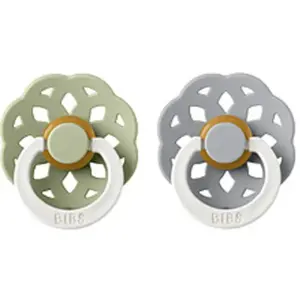 BiBS - Boheme Pacifier Glow in the Dark - Stage 2 Fopspeen - 2 stuks - Sage Glow / Cloud Glow pas cher