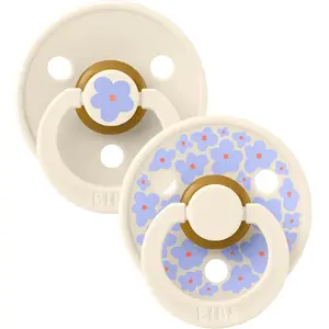 BiBs Studio Jasmin Fopspeen - 0-6 Mnd - 2 Stuks - Ivory Mix pas cher