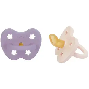 HEVEA - Fopspeen - Orthodontisch - Powder Pink en Lavender - 3-36 mnd - 100% natuurrubber pas cher