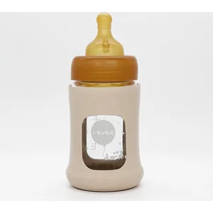 HEVEA - Glazen Fles - Brede Hals - 150ml - Met Sleeve - Sand pas cher