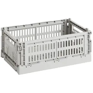 Hay Boîte de transport Colour Crate S en polypropylène recyclé de couleur gris clairVendu parrakuten