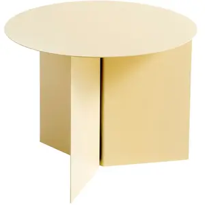 Hay Slit Table d'appoint ronde en acier revêtu par pulvérisation Jaune clair 45 x 35,5 cm 102477-9509000 pas cher