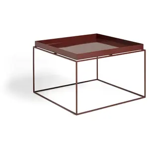 HAY Plateau Large Table d'appoint, Acier allié, Chocolate High Gloss, ... pas cher