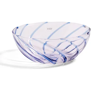 HAY Spin Bowl - schaal - 2 stuks - Light Pink w. Blue Stripes pas cher