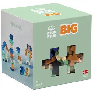 Jeu de construction PLUS PLUS - Boite BIG 100 pcs - couleur Breeze - Dès 1 an pas cher