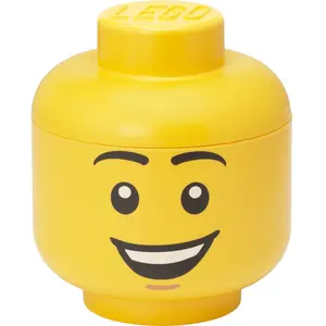 Boîte de rangement LEGO - Tête Happy Boy - 85 L - Empilable - Polyprop... pas cher