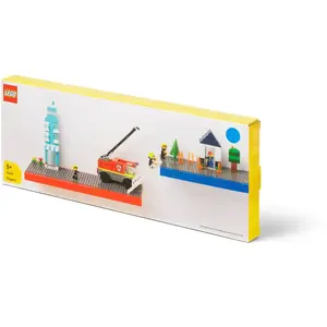 Étagère LEGO Murale Bleu - Étagère Flottante avec 3 Plaques LEGO - Pou... pas cher
