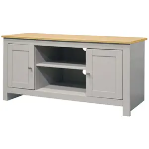 LOFT24 Emerald - Meuble TV Avec 2 Portes En Effet Chêne Et Gris pas cher