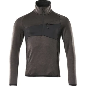 Mascot Accelerate Fleecetrui met korte rits 18003-316 - donkerantraciet/zwart - XL pas cher