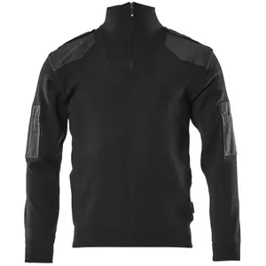 Mascot Frontline Gebreide trui met korte rits 17205-939 - Zwart - 4XL pas cher