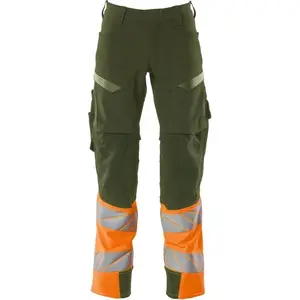 Comparateur de prix : Mascot Accelerate Safe Broek Met Kniezakken 19179 - Mannen - Mosgroen/Oranje - 56