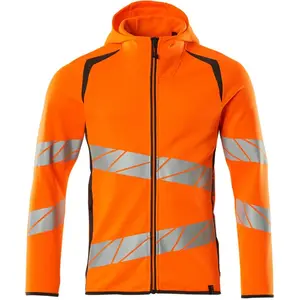 Mascot Accelerate Safe Capuchontrui met rits 19284-781 - hi-vis oranje/donkerantraciet - XL pas cher