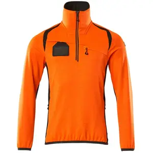Comparateur de prix : Mascot Accelerate Safe Fleecetrui met korte rits 19303-316 - hi-vis oranje/donkerantraciet - L
