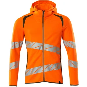 Mascot Accelerate Safe Capuchontrui met rits 19284-781 - hi-vis oranje/mosgroen - 2XL pas cher