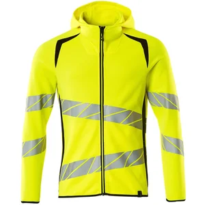 Mascot Accelerate Safe Capuchontrui met rits 19284-781 - Hi-Vis geel/zwart - 4XL pas cher