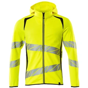 Mascot Accelerate Safe Capuchontrui met rits 19284-781 - hi-vis geel/donkermarine - M pas cher